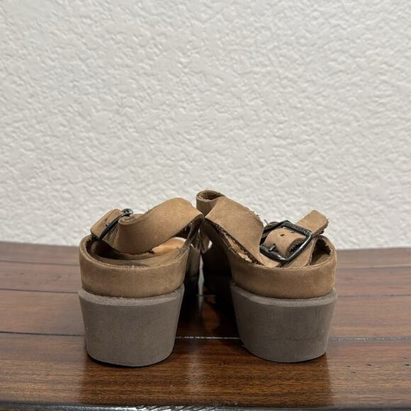 Mephisto Leather Wedge Sandals Size 38 / 8 - Picture 5 of 7